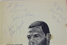 1964 Jim Brown Bob Gain Stan Sczurek Cleveland Browns Signed Ernie Davis Leukemia Fund Memorial Program (JSA)