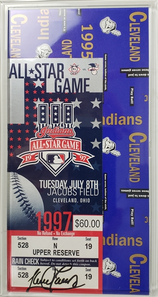 1997 Sandy Alomar Jr. Cleveland Indians Signed Jacobs Field All Star Game Full Ticket (JSA)