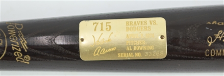 1974 Hank Aaron Atlanta Braves Signed H&B Louisville Slugger Magnavox 715th Career Home Run Commemorative Bat (JSA)
