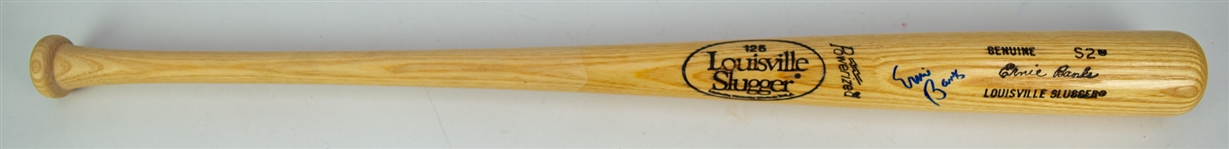 1990's Ernie Banks Chicago Cubs Signed Louisville Slugger Bat (JSA)
