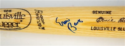1990's Ernie Banks Chicago Cubs Signed Louisville Slugger Bat (JSA)