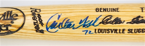 1990's Carlton Fisk Chicago White Sox Signed Louisville Slugger Bat (JSA)