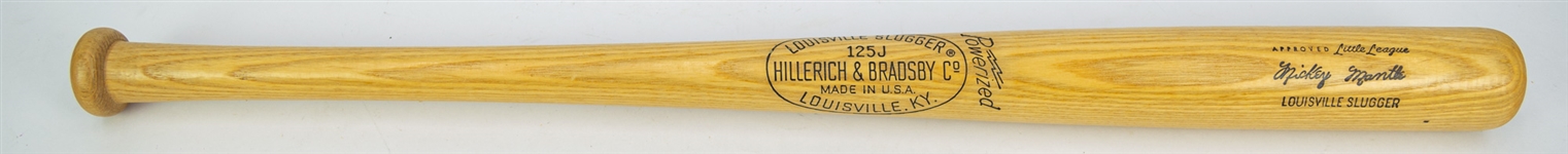 1970's Mickey Mantle New York Yankees H&B Louisville Slugger Store Model Little League Bat 