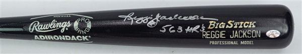 1983-86 Reggie Jackson New York Yankees Signed Rawlings Adirondack Bat (JSA)