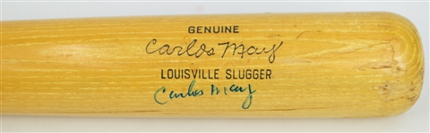 1970's Carlos May Chicago White Sox Signed H&B Louisville Slugger Bat (JSA)
