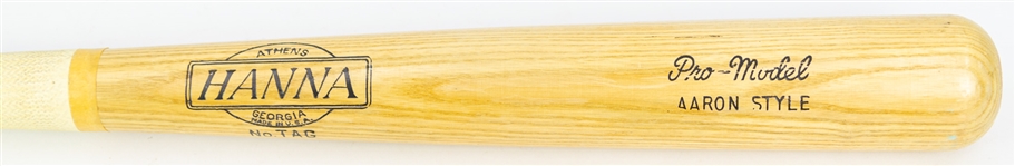 1950s Hank Aaron Milwaukee Braves Hanna Store Model Bat w/ Rubberized Grip