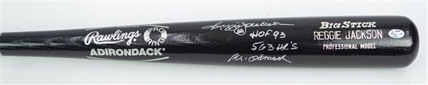 1983-86 Reggie Jackson New York Yankees Signed Rawlings Adirondack Bat (JSA)
