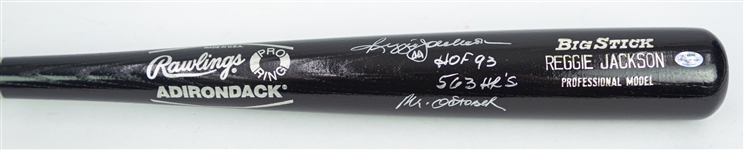 1983-86 Reggie Jackson New York Yankees Signed Rawlings Adirondack Bat (JSA)