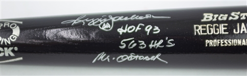 1983-86 Reggie Jackson New York Yankees Signed Rawlings Adirondack Bat (JSA)