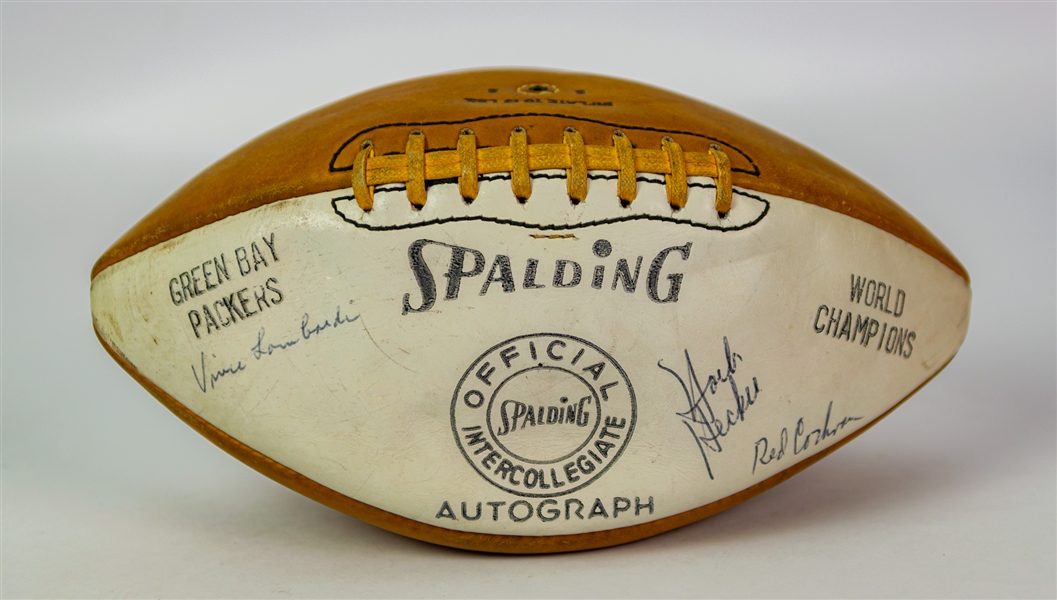 1962 NFL Champion Green Bay Packers Team Signed Spalding Autograph Football w/ 23 Signatures Including Vince Lombardi, Bart Star, Jim Taylor & More (JSA)