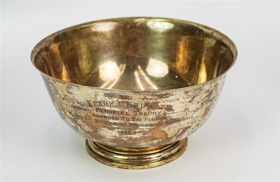 1957 Roy Sievers Clark Griffith Memorial Trophy (MEARS LOA)