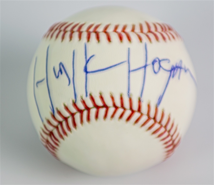 2000s Hulk Hogan Champion Wrestler Signed OML Selig Baseball (*JSA*)
