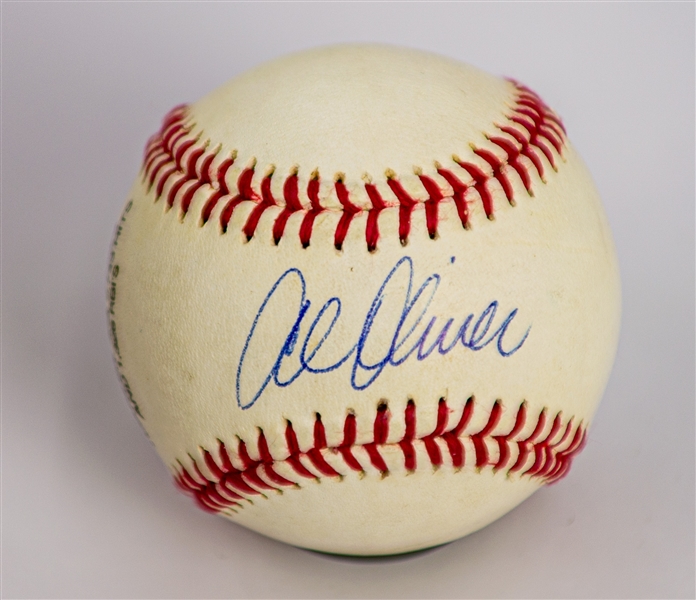 1980s Al Oliver Pittsburgh Pirates Signed Scoops Career Highlights Baseball (JSA)