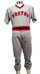 2015 (June 27) Jackie Bradley Boston Red Sox Signed Game Worn 1975 Throwback Road Uniform (MEARS A10/MLB Hologram/MEARS A10)