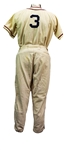 1950's Belmont Hill Game Worn Flannel Baseball Uniform (MEARS LOA)