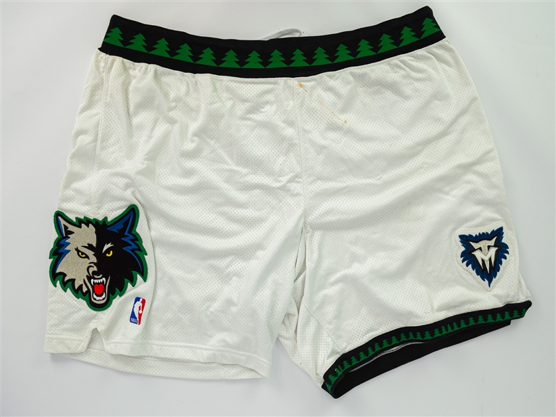 2007-08 Craig Smith Minnesota Timberwolves Game Worn Home Uniform Shorts (MEARS LOA)