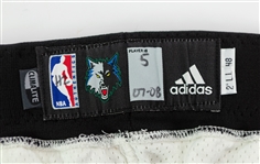 2007-08 Craig Smith Minnesota Timberwolves Game Worn Home Uniform Shorts (MEARS LOA)