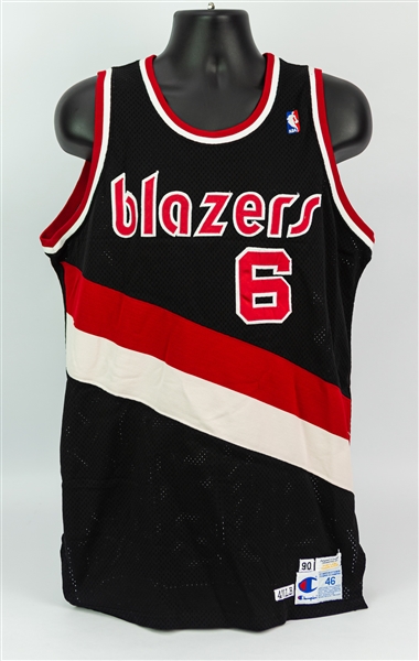 1990-91 Walter Davis Portland Trail Blazers Game Worn Road Jersey (MEARS LOA)