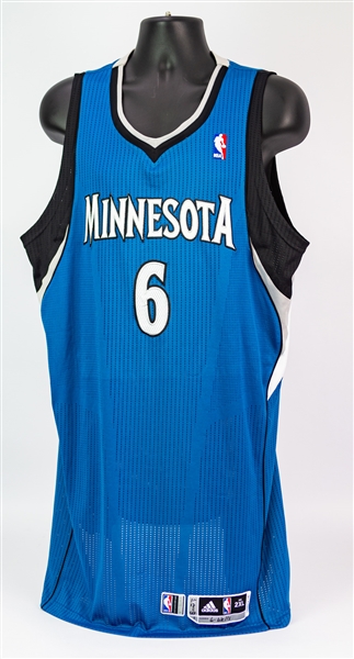 2011-12 Bonzi Wells Minnesota Twimberwolves Preseason Road Jersey (MEARS LOA)