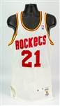 1988-89 Sleepy Floyd Houston Rockets Game Worn Home Jersey (MEARS A10)