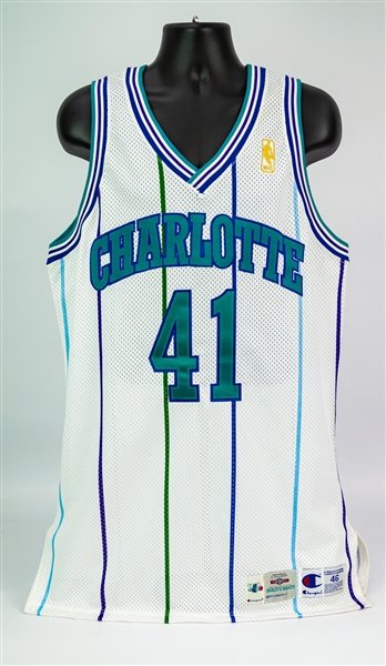 1996-97 Glen Rice Charlotte Hornets Game Worn Home Jersey (MEARS A10)