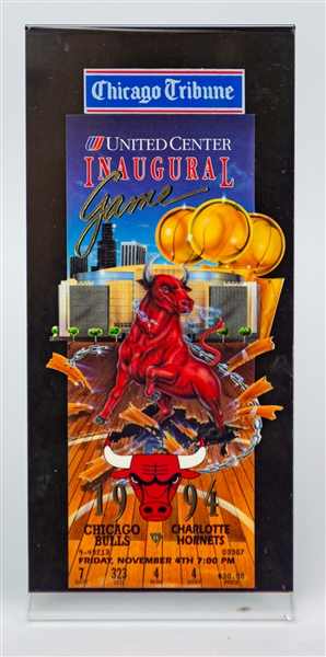 1994 (November 4) Chicago Bulls Inaugural Game at United Center Ticket