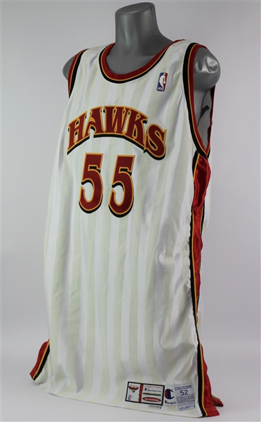 2000-01 Dikembe Mutombo Atlanta Hawks Signed Home Jersey (MEARS A5/JSA)