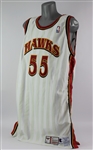 2000-01 Dikembe Mutombo Atlanta Hawks Signed Home Jersey (MEARS A5/JSA)