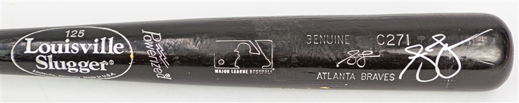 1999-2001 Andruw Jones Atlanta Braves Signed Louisville Slugger Professional Model Game Used Bat (MEARS A10)