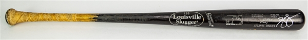 1999-2001 Andruw Jones Atlanta Braves Signed Louisville Slugger Professional Model Game Used Bat (MEARS A10)