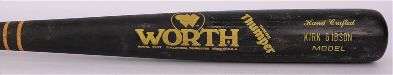 1988-89 Kirk Gibson Los Angeles Dodgers Worth Professional Model Game Used Bat (MEARS A10)