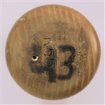 1957-60 Wes Covington Milwaukee Braves H&B Louisville Slugger Professional Model Game Used Bat (MEARS A9)
