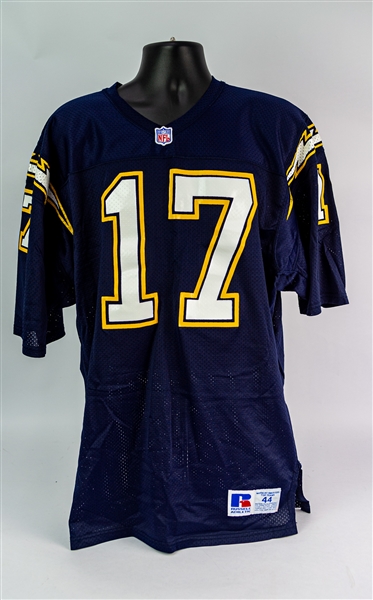 1991-93 John Friesz San Diego Chargers Home Jersey (MEARS LOA)