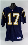 1991-93 John Friesz San Diego Chargers Home Jersey (MEARS LOA)