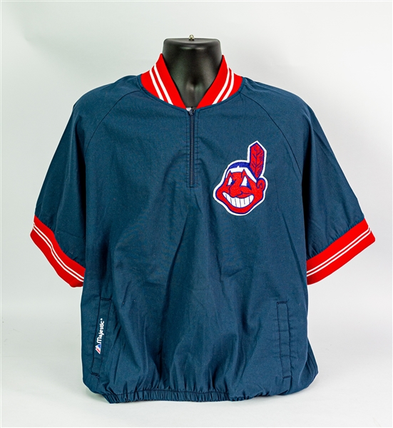 1990-91 Mike Hargrove Cleveland Indians Half Zip Pullover (MEARS LOA)