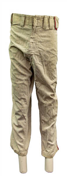 1953 George Crowe Milwaukee Braves Game Worn Road Uniform Pants (MEARS LOA) Inaugural Milwaukee Season