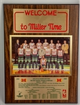 1982-83 Milwaukee Bucks Welcome to Miller Time 12" x 16" Team Photo Plaque