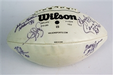 1990s Heisman Trophy Winner Signed Football w/ 5 Signatures Including Johnny Lattner, Howard Cassady, George Rogers, Ty Detmer & More (JSA)