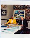 1998 Joe DiMaggio LeRoy Neiman Signed 44 x 51 Framed Lithograph (JSA) 275/458