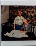 1998 Joe DiMaggio New York Yankees Signed 39 x 40 Framed Mitchell & Ness Jersey (JSA) 25/56