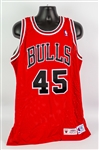 1994-95 Michael Jordan Chicago Bulls Signed Pro Cut #45 Road Jersey (MEARS A5/Upper Deck Authentication/JSA)
