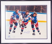 2000s Wayne Gretzky New York Rangers Signed 21" x 26" Framed Photo (Upper Deck Authentication/JSA) 143/199