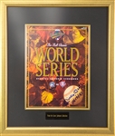 1993 Mickey Mantle New York Yankees Signed 15" x 18" Framed World Series Scorebook (JSA)