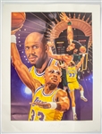 1980's-2000's Milwaukee Brewers Bucks Green Bay Packers Memorabilia - Lot of 5 w/ Kareem Adbul Jabbar Signed Lithograph, Harvey's Wallbangers T-Shirt & More (JSA)
