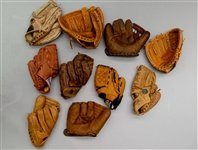 1950s-90s Player Endorsed Store Model Baesball Mitts - Lot of 10 w/ Reggie Jackson, Billy Martin, JR Richard, Nolan Ryan & More