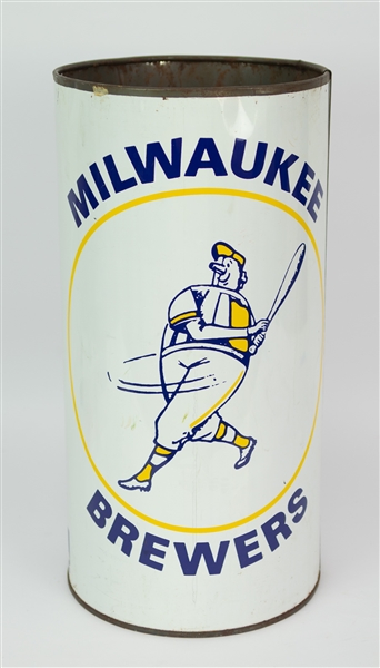 1970s Milwaukee Brewers 19" x 9.5" Trash Can