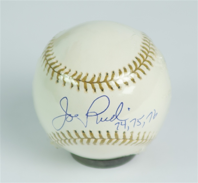 2000 Joe Rudi Oakland Athletics Signed Rawlings Gold Glove Award Baseball (PSA/DNA)