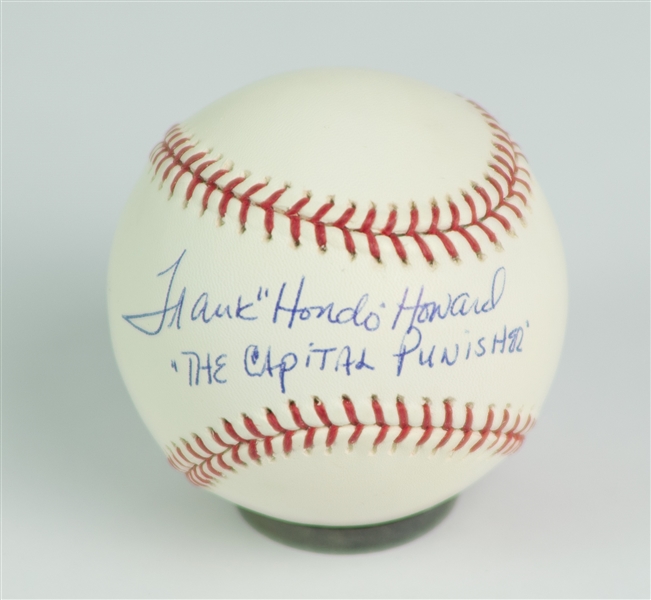 2000s Frank "Hondo" Howard "The Capital Punisher" Washington Senators Signed OML Selig Baseball (JSA)