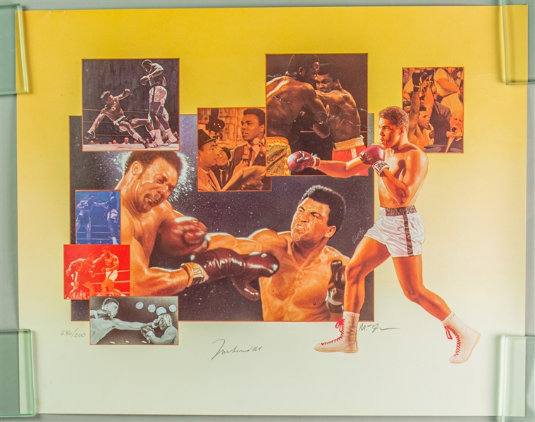 1990s Muhammad Ali World Heavyweight Champion Signed 18" x 22" Lithograph (JSA) 286/500