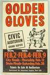 1950s-60s Golden Gloves 14" x 22" Grand Rapids Civic Auditorium Broadside
